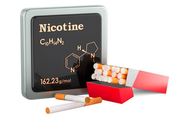 Nicotine molecule chemistry diagram